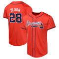 #28 Matt Olson Player A.Braves Red Alternate Limited Baseball Jerseys