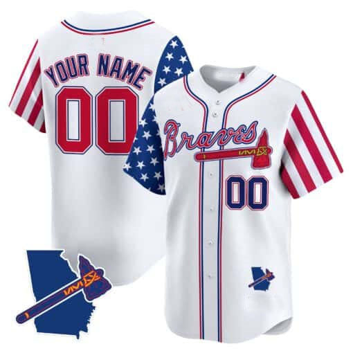 Custom A.Braves Independence Day Vapor Premier Limited V2 篓CStitched Baseball Jerseys