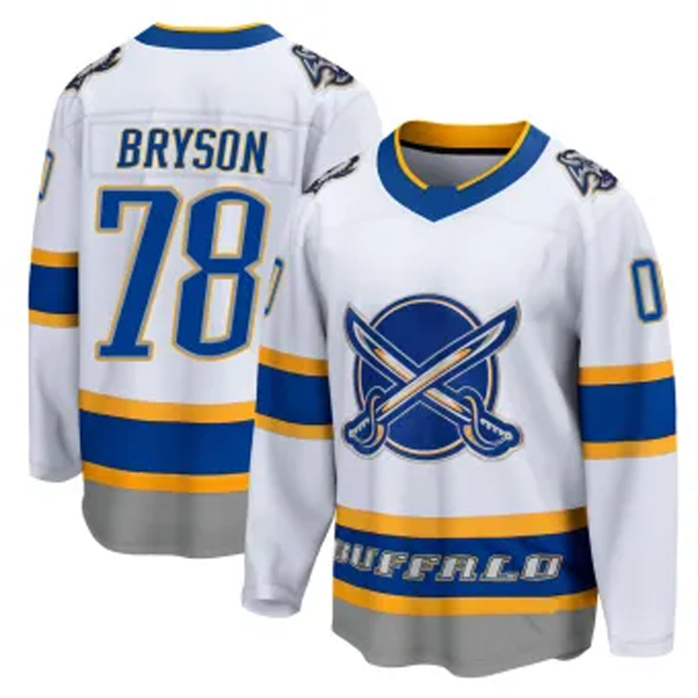 B.Sabres #78 Jacob Bryson Player Breakaway Fanatics Special Edition White Hockey Jerseys