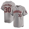H.Astros #30 Kyle Tucker Player Gray Limited Game Baseball Jerseys