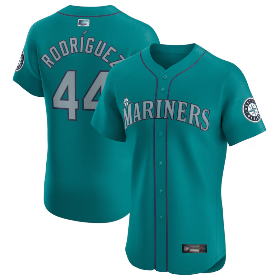 S.Mariners #44 Julio Rodr隆搂aguez Player Aqua Elite Baseball Jerseys
